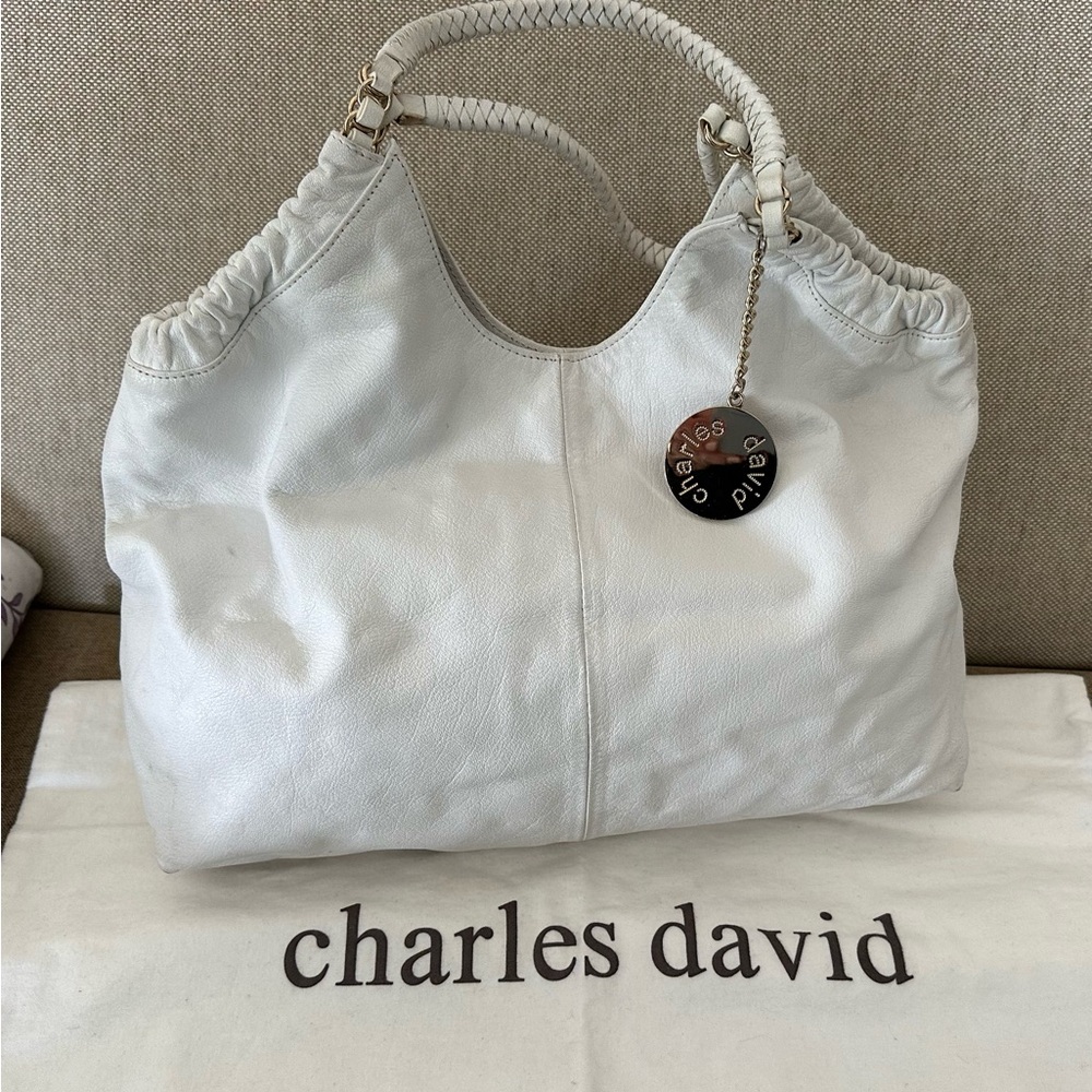 Charles David bag ( white leather )